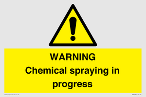 WARNING Chemical spraying in progress